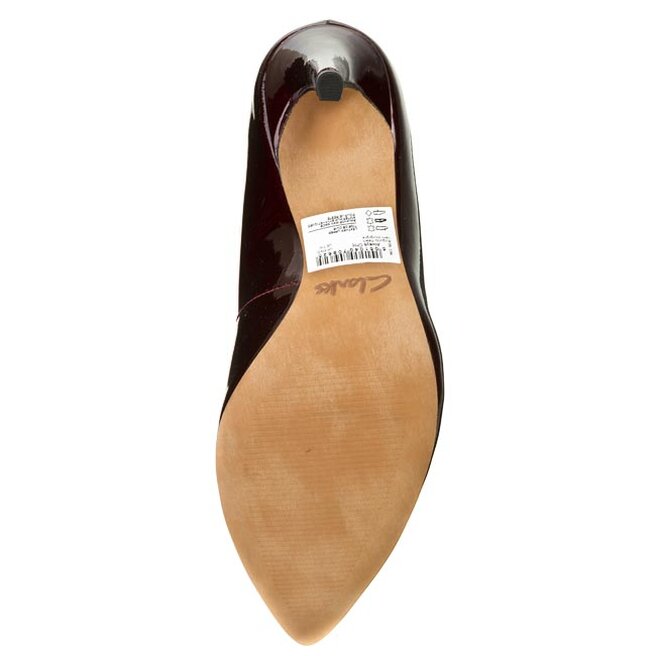 Szpilki Clarks Always Chic 261042344 Burgundy Patent eobuwie .pl