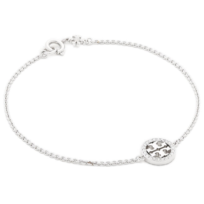 Bransoletka Tory Burch Miller Pave Chain Bracelet Tory - Srebrny