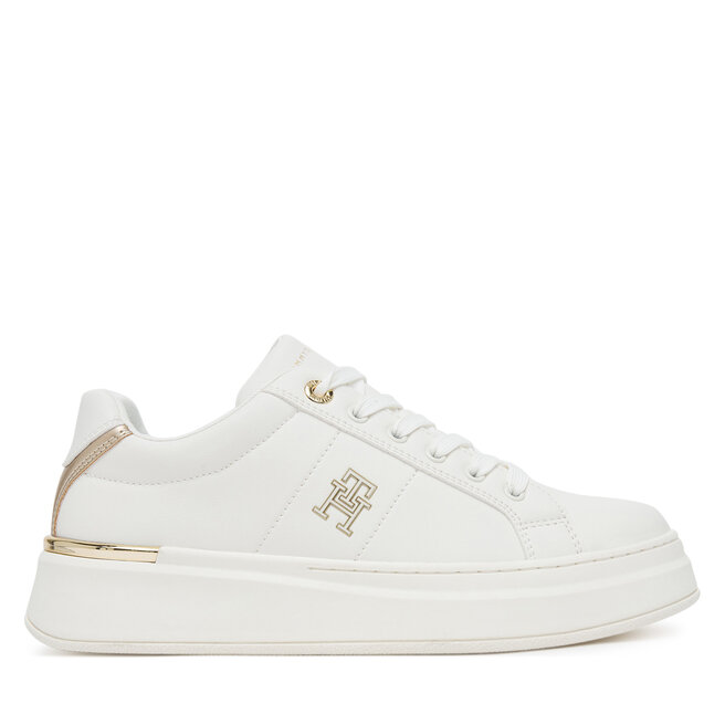 Sneakersy Tommy Hilfiger Low Cut Lace-Up - D Biały