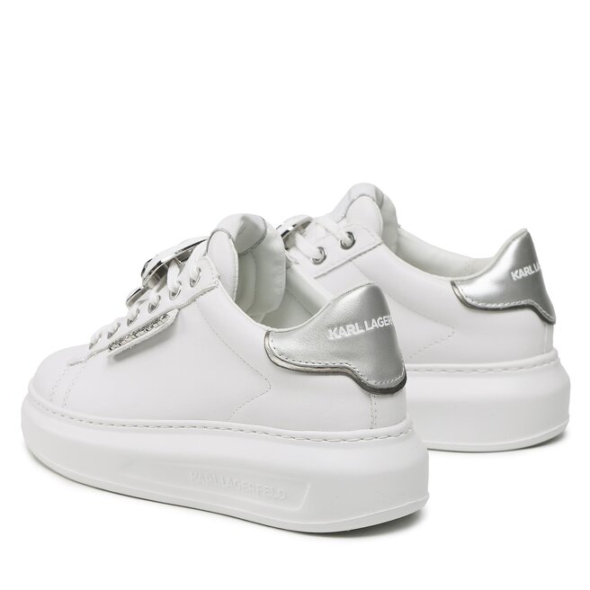 KARL LAGERFELD Сникърси KARL LAGERFELD KL62576K White Lthr W/Silver