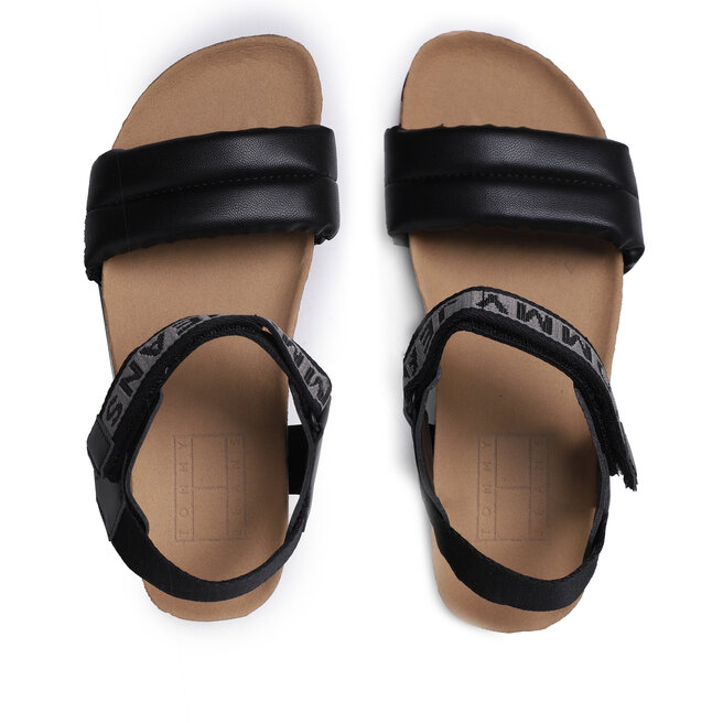 Tommy Jeans Sandály Tommy Jeans Flag Outsole Tommy Jeans Sandal EN0EN02122 Black 0GJ