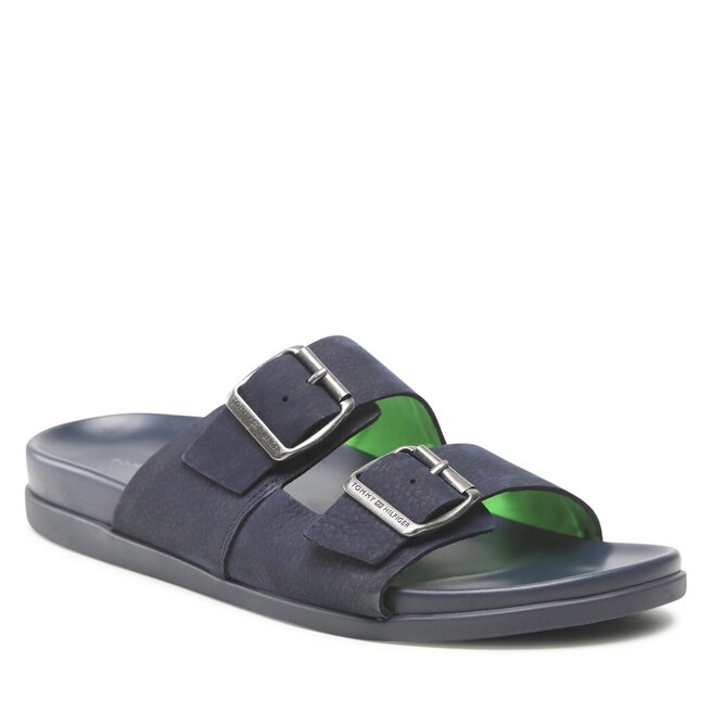 Șlapi Tommy Hilfiger Hilfiger Nubuck Buckles Sandal FM0FM04459 Desert Sky DW5 Buckles imagine noua