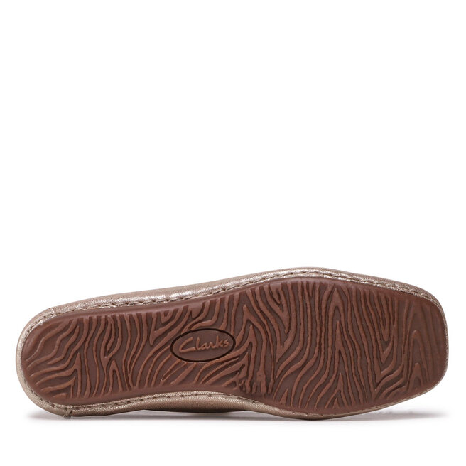 Clarks Mokasíny Clarks Freckle Walk 261657474 Champagne Leather