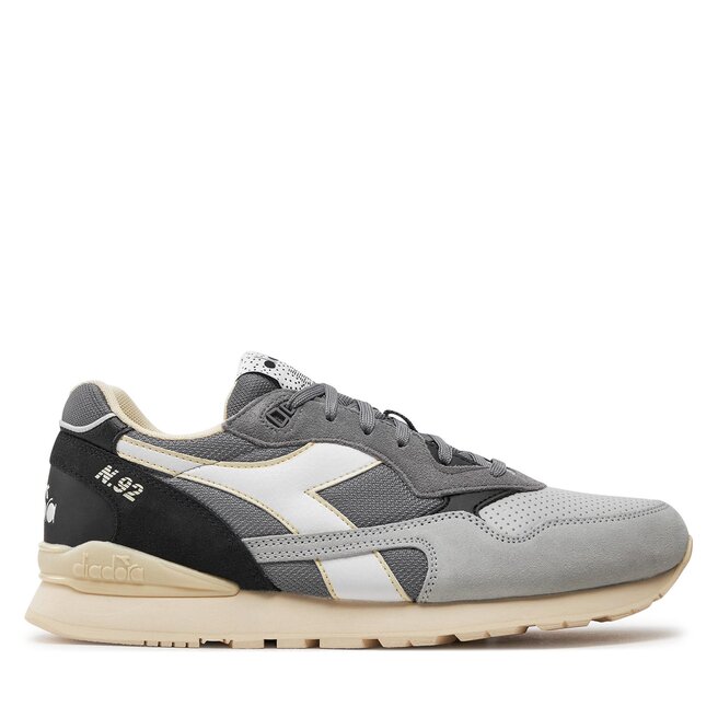 Scarpe Diadora N92 Advance Uomo - Sneakers Sportive In Tessuto Beige, Stile Vintage Anni '80