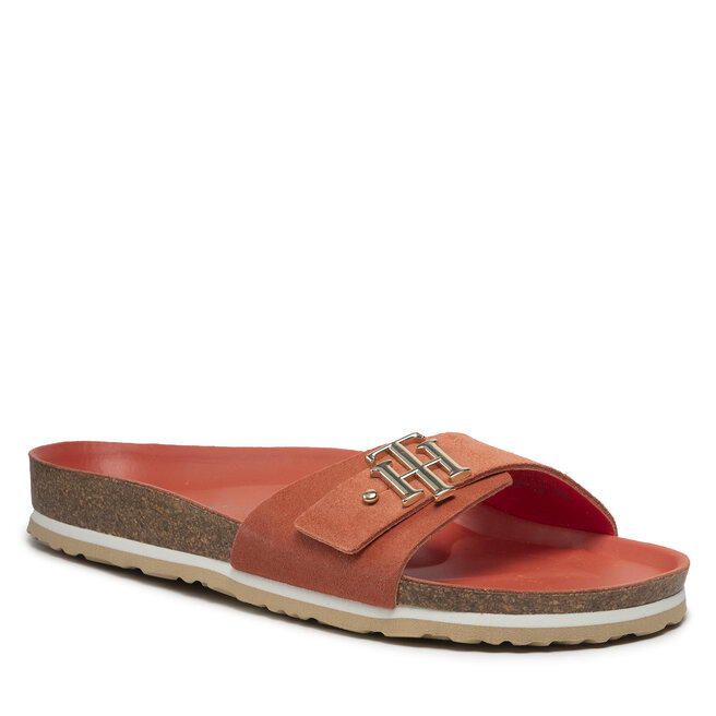 Șlapi Tommy Hilfiger Th Molded Footbed Flat Sandal FW0FW06244 Hawailian Coral XMV Coral epantofi