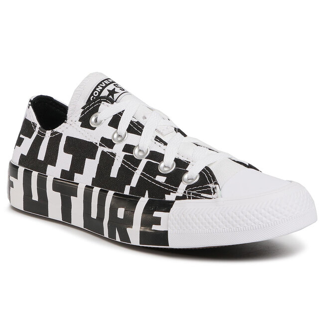 converse ctas ox black white