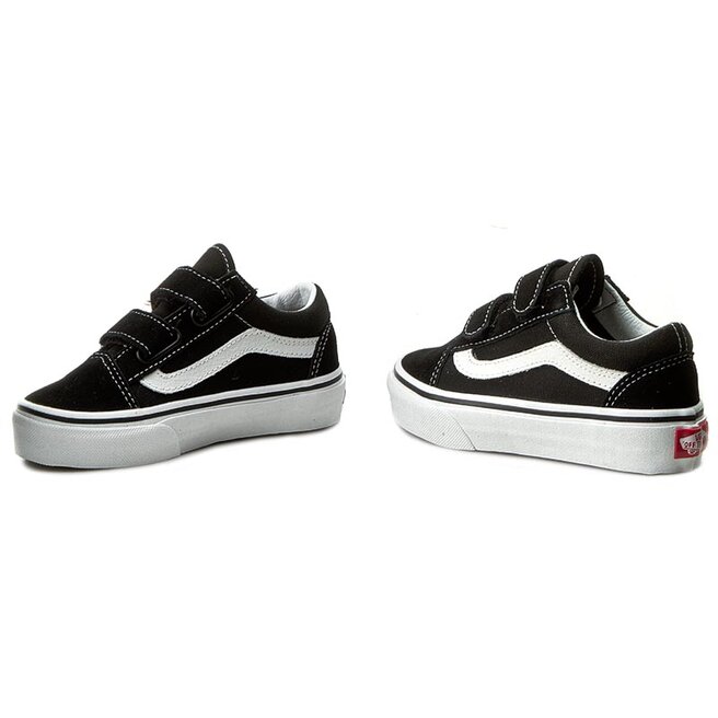 Vans old skool velcro black white sales