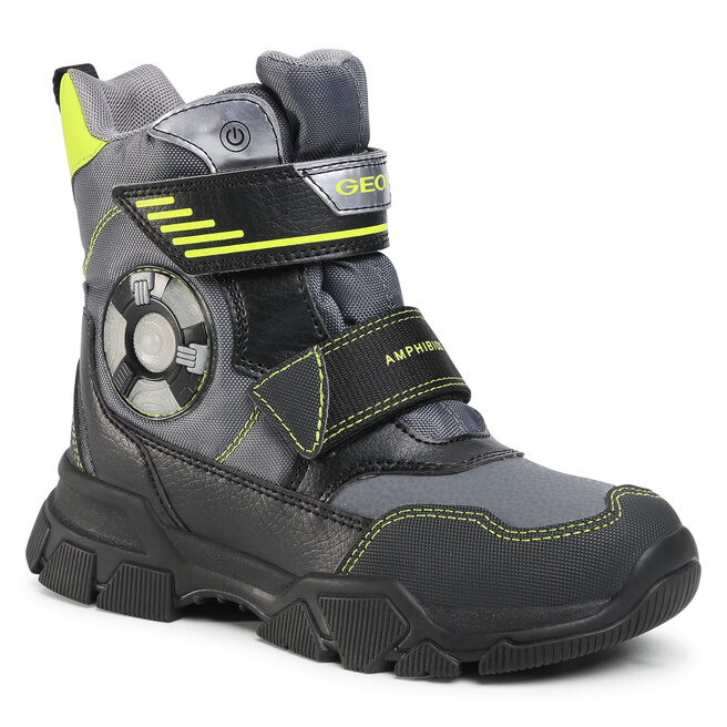 Geox Hótaposó Geox J Nevegal B.Abx D J04CSD 0FUFE C1267 D Dk Grey/Lime