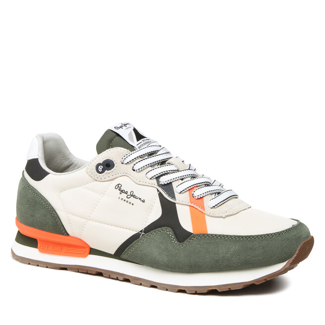 Sneakers Pepe Jeans Brit Man Print PMS30923 Khaki Green 765 765 imagine noua