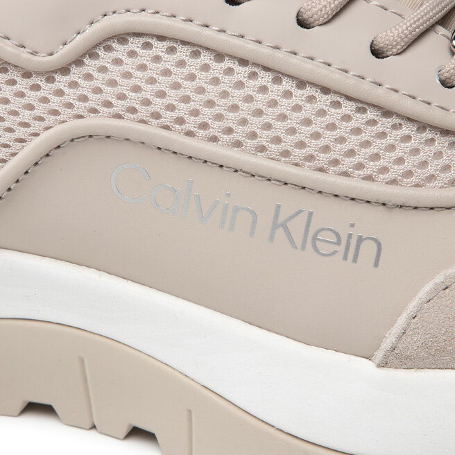 Calvin Klein Sneakers Calvin Klein 2 Piece Sole Runner Lac U-Mix Ma HW0HW00756 Silver Lining/Calm Yellow 0LM