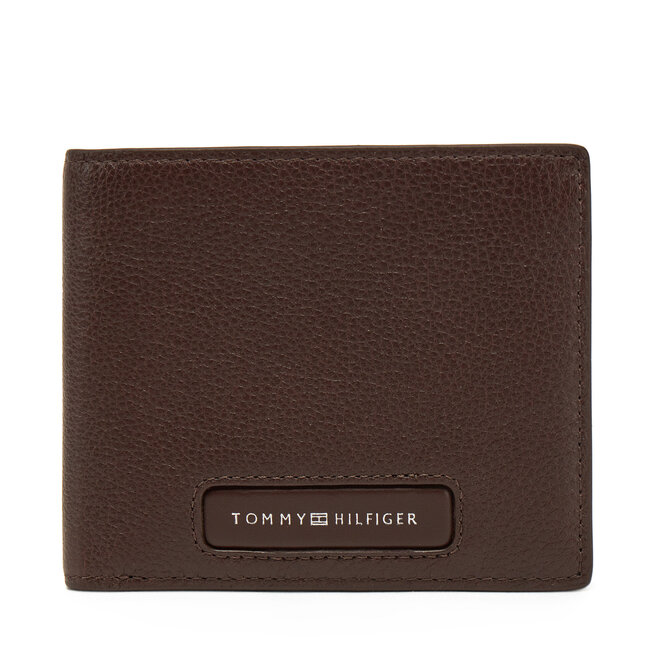 Duży Portfel Męski Tommy Hilfiger Th Monogram Cc And Coin - Brązowy