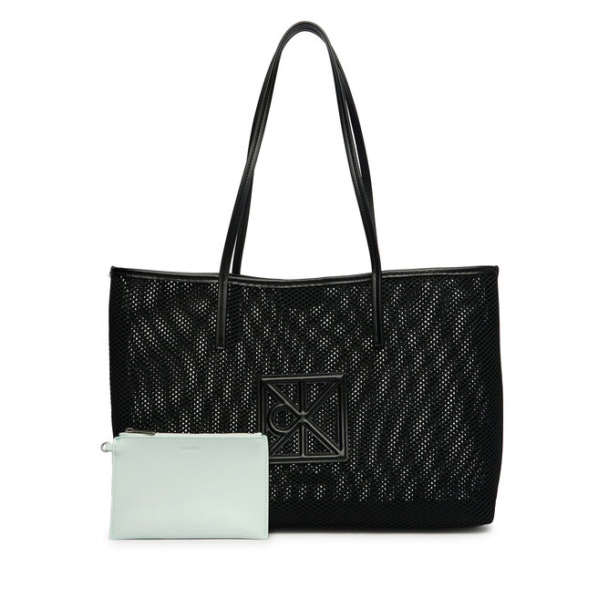 Torebka Calvin Klein Emblem Mesh Tote LV04F3380G Czarny -