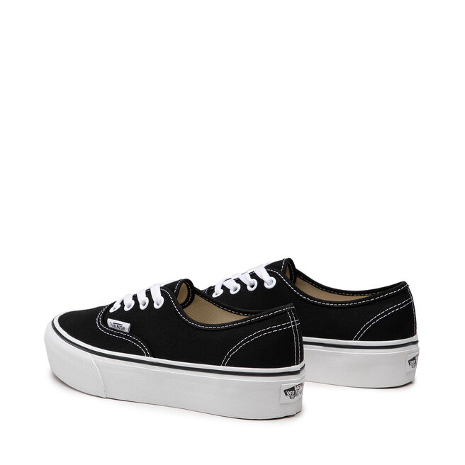 black authentic vans platform
