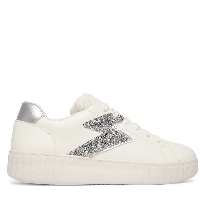 Sneakersy Geox J Mikiroshi Girl J45DVA 054EW C0007 D Biały - dziewczęce