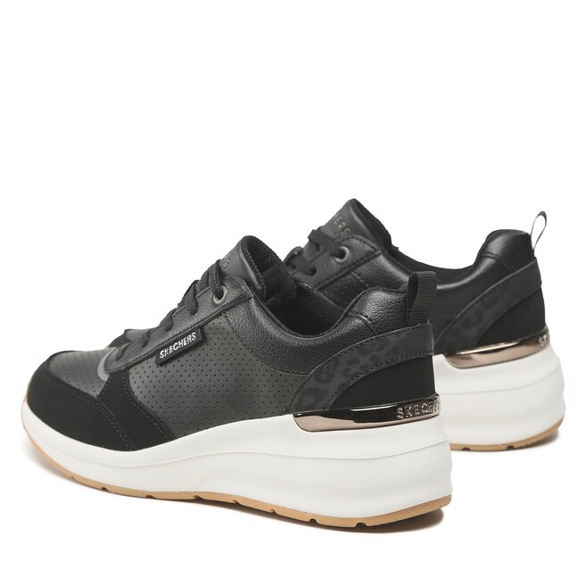 Skechers Sneakers Skechers Subtle Spots 155616/BLK Black Dura Leather/Black Leopard Trim