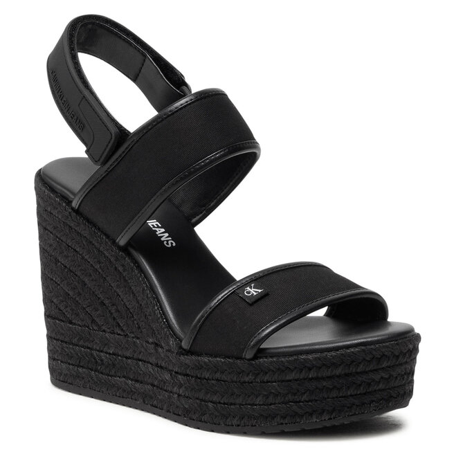 Calvin klein black wedge sandal Clearance