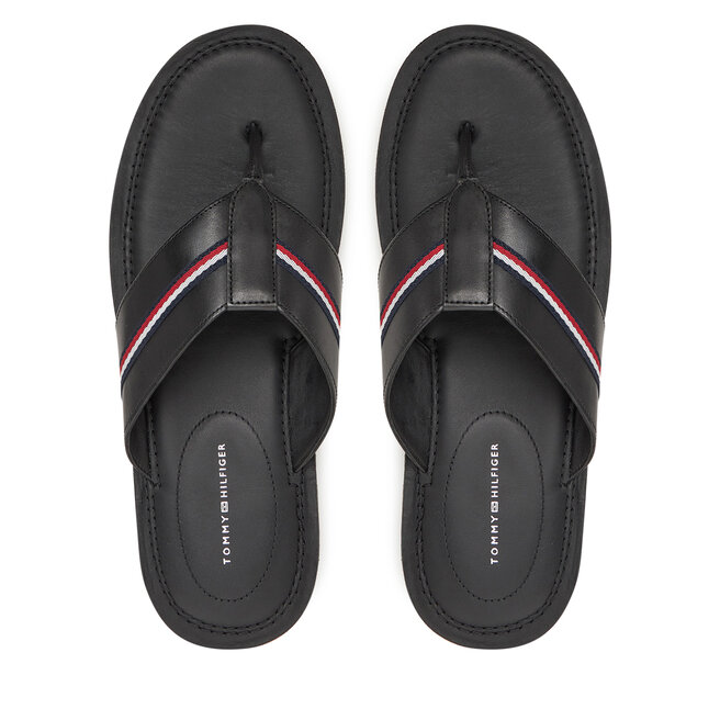 Japonki Tommy Hilfiger Core Hilfiger Toe Post Lh Sandal - Czarny