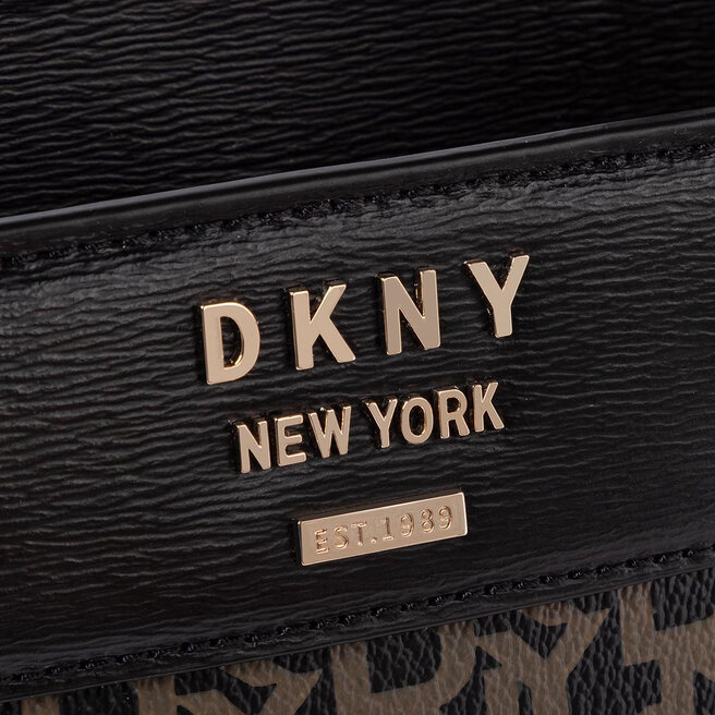 Geantă DKNY Ava Satchel T&C Logo R93DJD67 Ebony/Blk epantofi.ro