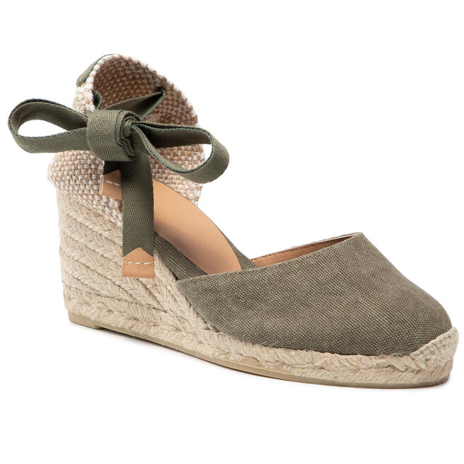 Espadryle Castañer Carina/6/002 - Zielony