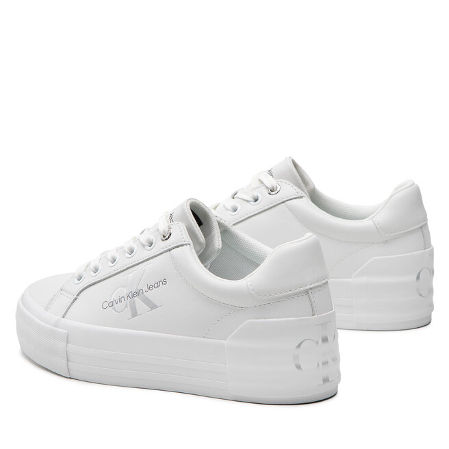Calvin Klein Jeans Сникърси Calvin Klein Jeans Vulc Flatform Bold Lth YW0YW00821 Triple White 0K8