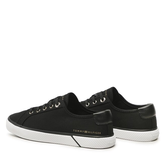 Tommy Hilfiger Sneakers aus Stoff Tommy Hilfiger Lace Up Vulc Sneaker Bl FW0FW07248 Black BDS