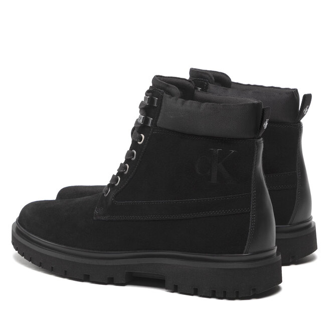 Calvin Klein Jeans Pohodni čevlji Calvin Klein Jeans Lug Mid Laceup Boot Hike YM0YM00270 Black BDS
