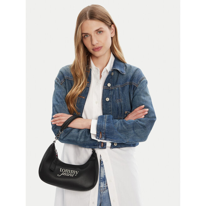 Torebka Tommy Jeans Tjw Bold Script Shoulder Bag AW0AW17895 Czarny -