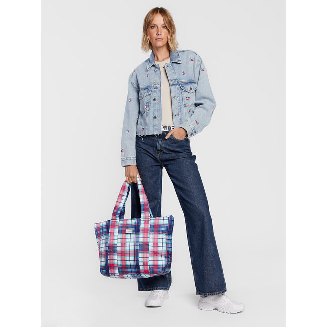 Tommy Jeans Kabelka Tommy Jeans Tjw Hype Cons Travel Tote Tartan AW0AW14428 0GY