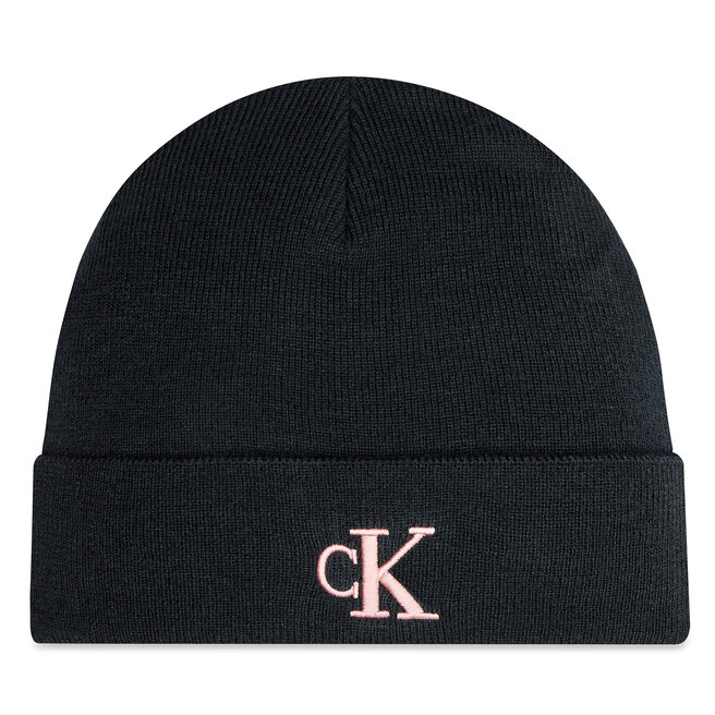 Czapka Calvin Klein Monogram Embro - Czarny