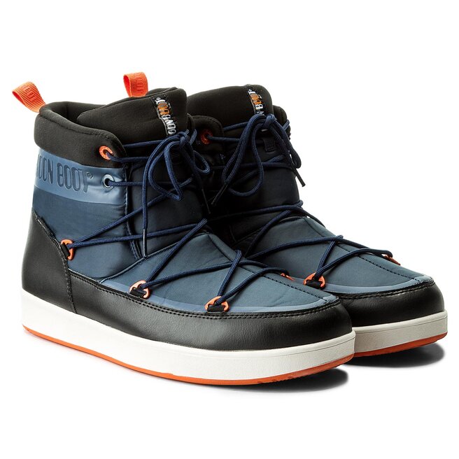 niegowce Moon Boot Neil Wp 14300900001 Blu Sc. Nero Arancio