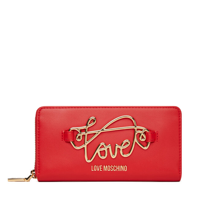 Duży Portfel Damski LOVE MOSCHINO - Czerwony