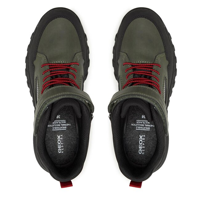 Geox Kotníková obuv Geox J Simbyos J36L0C 0MEFU C0754 D Green/Red