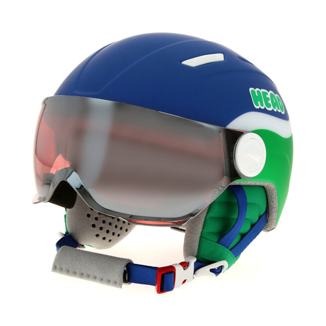 Kask narciarski Head Mojo Visor Blue/Green - Niebieski