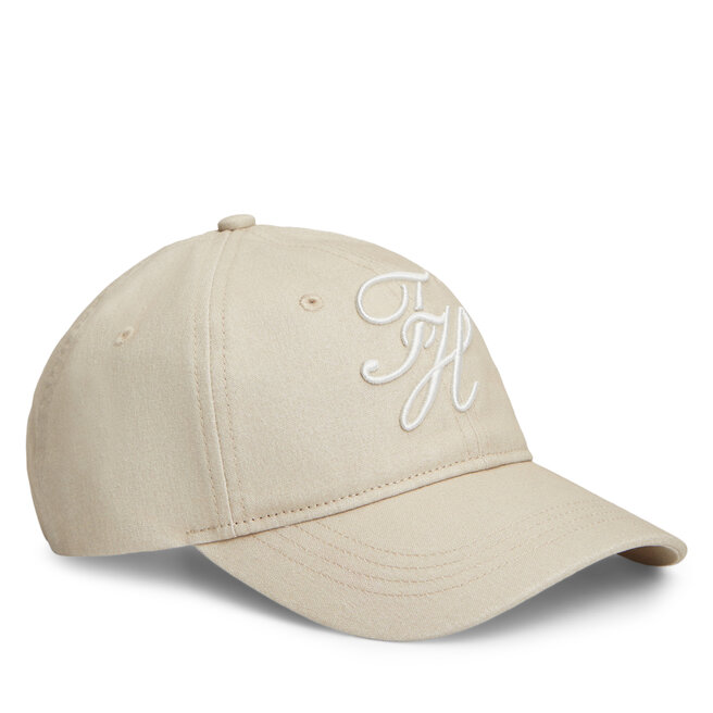 Czapka z daszkiem Tommy Hilfiger Logo Embroidery Baseball Cap AW0AW18338 Beżowy -