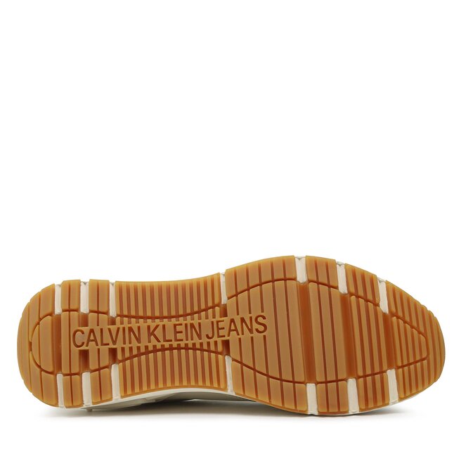 Calvin Klein Jeans Сникърси Calvin Klein Jeans Chunky Runner Vintage Tongue YM0YM00633 Ancient White/Eggshell