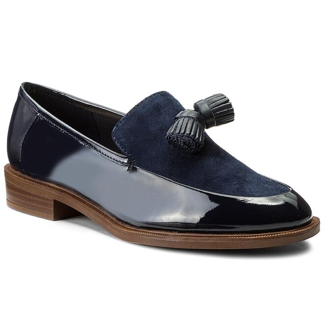 P buty Clarks Taylor Spring 261282434 Navy Combi eobuwie .pl