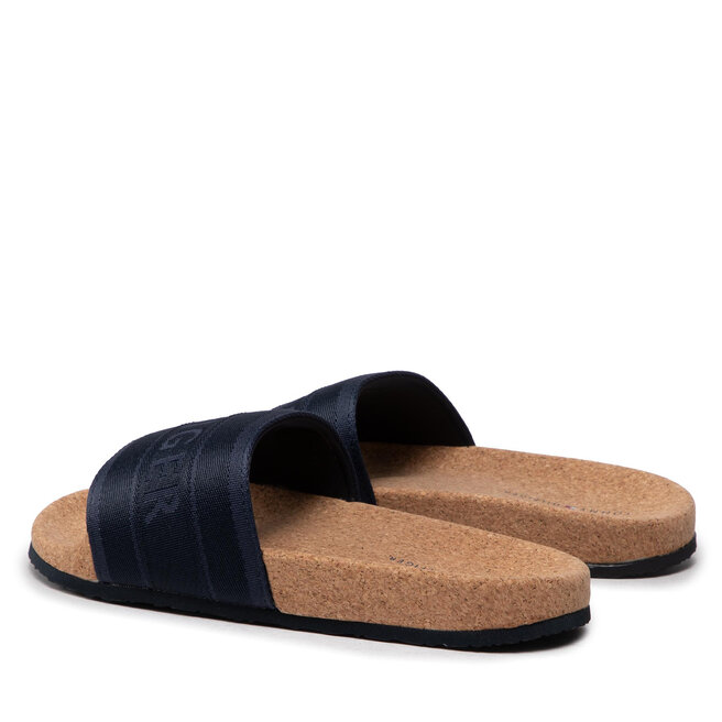 Tommy Hilfiger Papucs Tommy Hilfiger Webbing Cork Pool Slide FW0FW06525 Desert Sky DW5