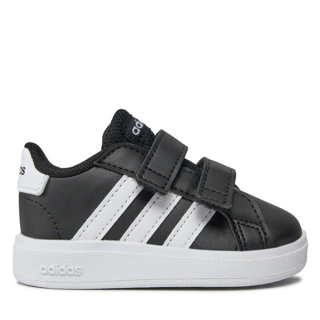 Sneakersy adidas Grand Court Lifestyle Hook and Loop Shoes GW6523 Czarny - chłopięce