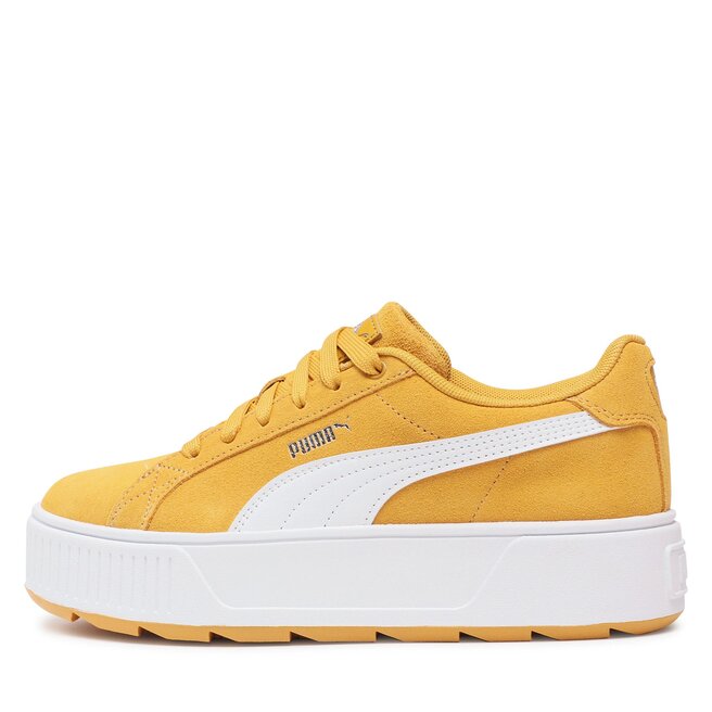 Puma platform trace sales trainers in yellow