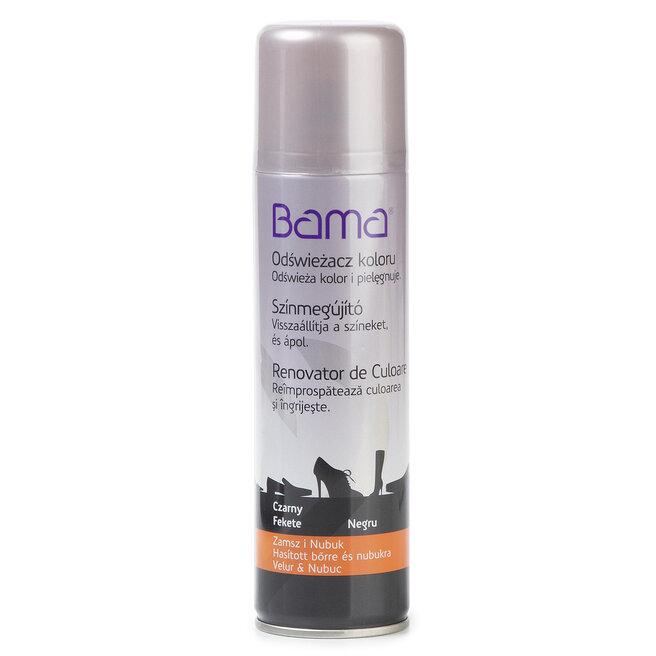 Bama Colour Renovator Suède & Nubuck Leerverzorging - Herstelt kleur en voedt leer - Voor suède schoenen, laarzen en accessoires - Eenvoudige sponsapplicator - Grijs, 75 ml