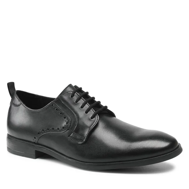 Pantofi Clarks Stanford Lace 261612557 Black Leather