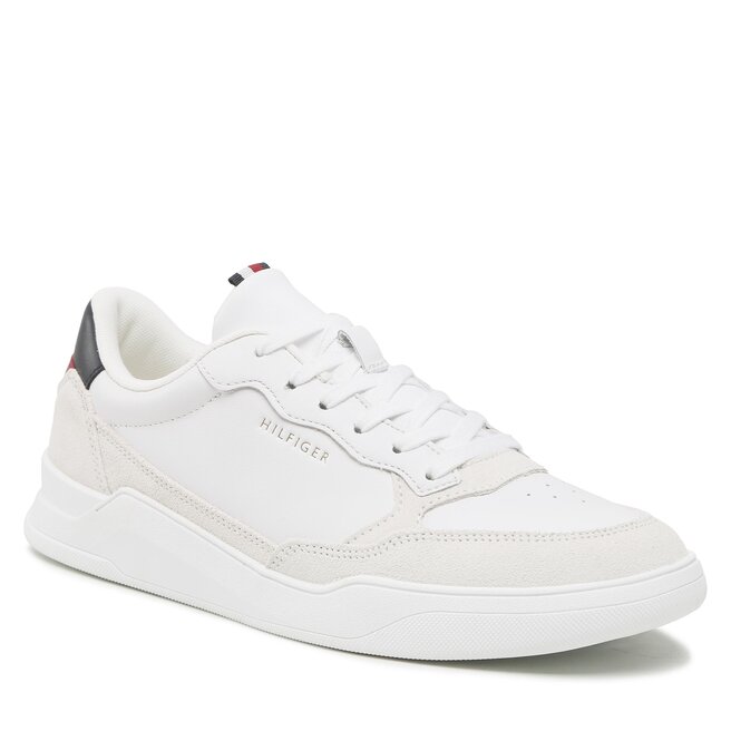 Sneakers Tommy Hilfiger Elevated Cupsole Leather Mix FM0FM04358 White YBR