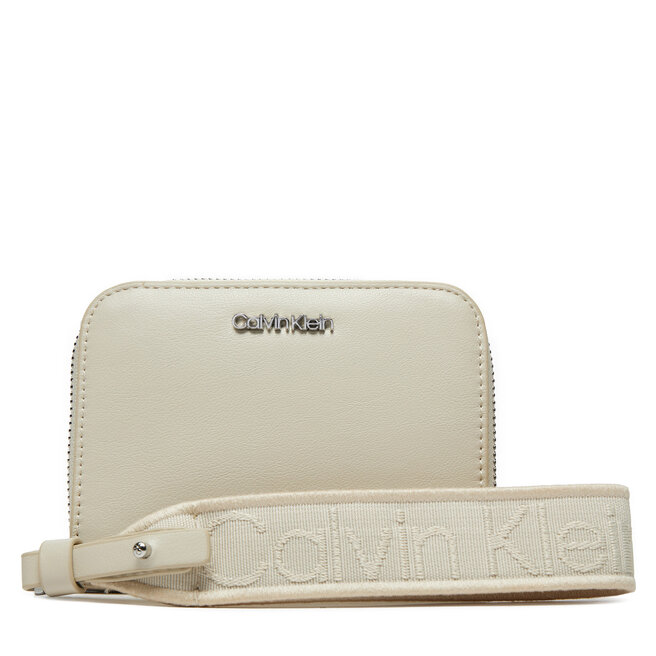 Duży Portfel Damski Calvin Klein Gracie - Beżowy