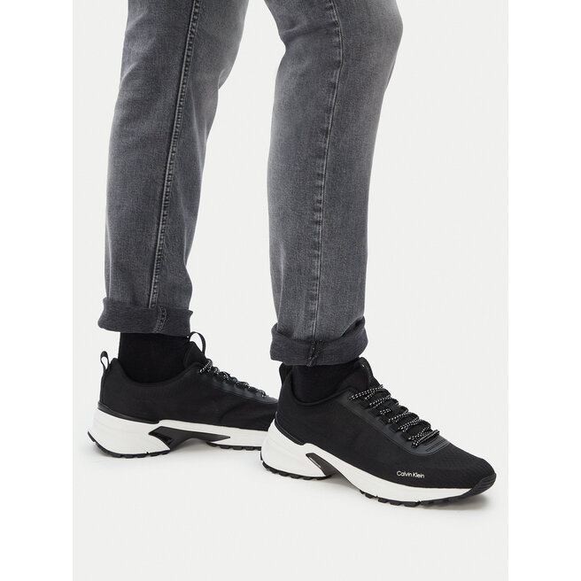 Sneakersy Calvin Klein Hike Runner Laceup Knit HM0HM02151 Czarny