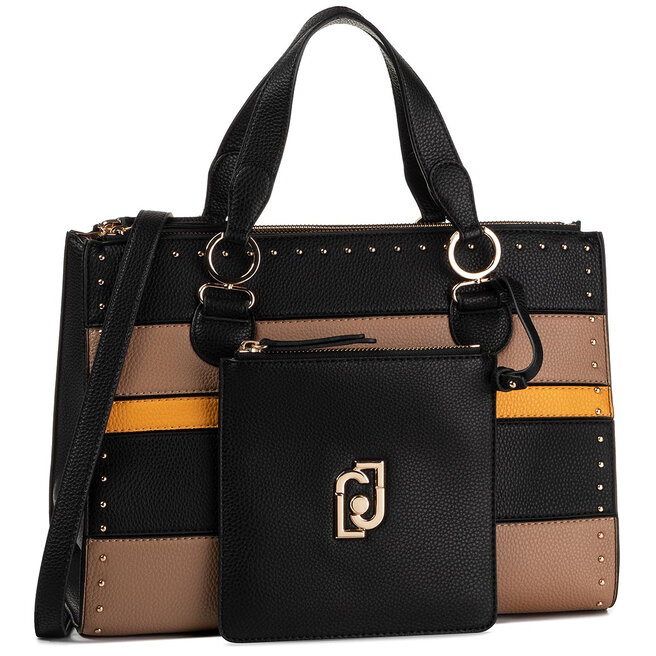 Liu Jo Táska Liu Jo M Double Zip Satchel N69064 E0027 Nero/Mals/Nuez B3550
