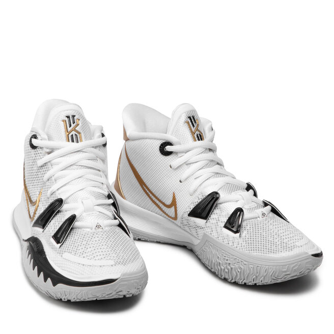 Scarpe Nike Kyrie 7 CQ9326 101 White Metallic Gold Black escarpe