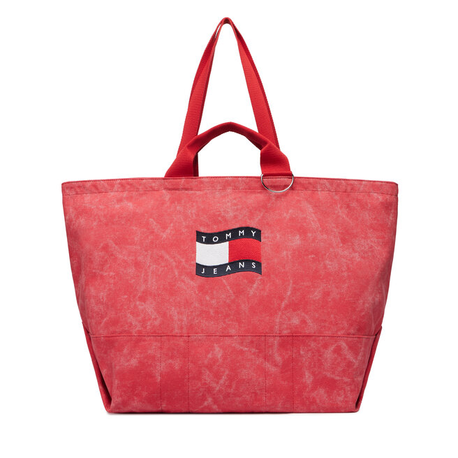 Torebka Tommy Jeans Tjw Wave Flag Med Tote AW0AW18466 Koralowy -