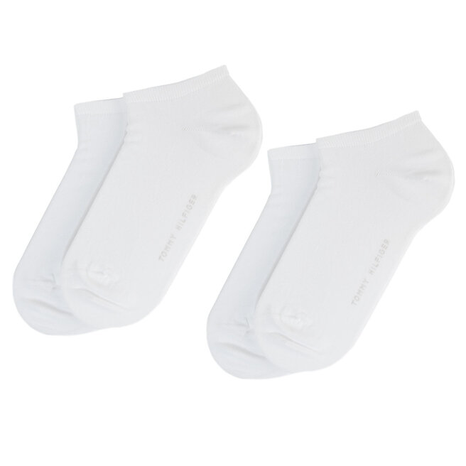 Zestaw 2 par niskich skarpet damskich Tommy Hilfiger Basic Canoodle - Biały