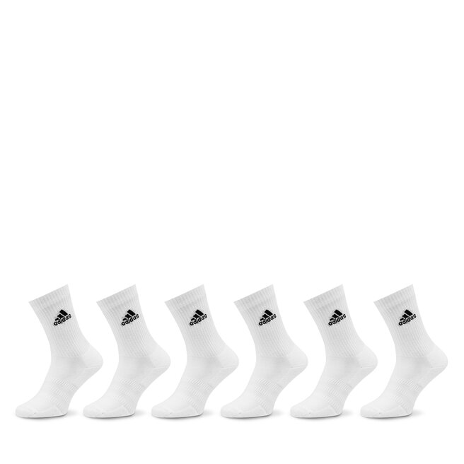 Skarpety wysokie unisex adidas Cushioned Sportswear Crew Socks 6 Pairs - Biały
