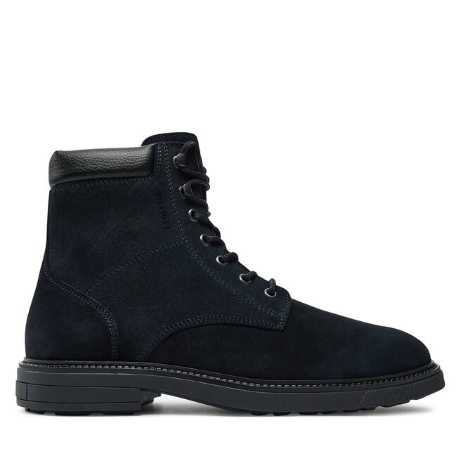 Kozaki Tommy Hilfiger Outdoor Suede - Granatowy